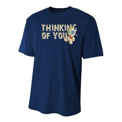 Thinking Of You Voodoo Doll Funny Meme Youth Performance Sprint T-Shirt