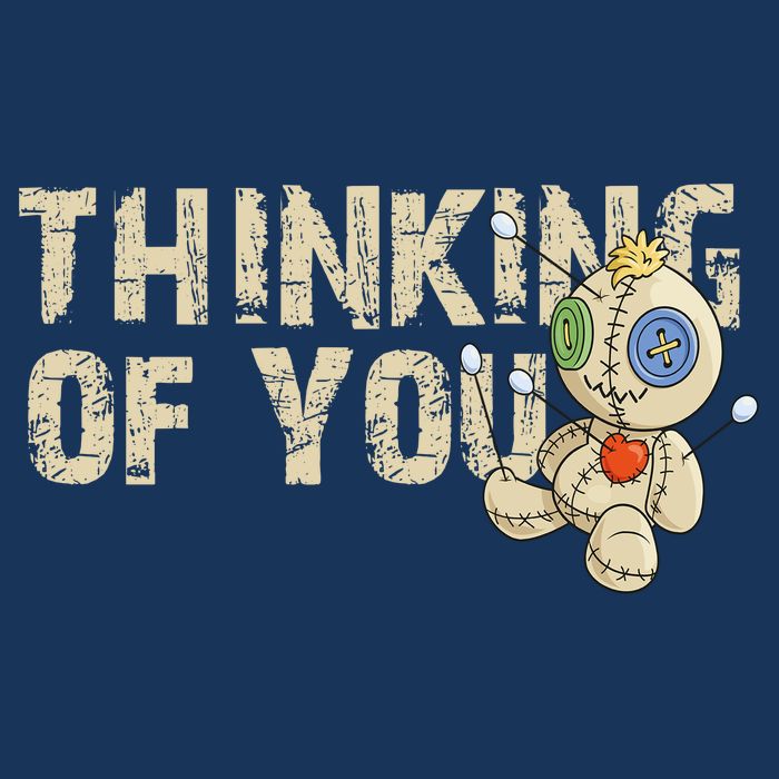 Thinking Of You Voodoo Doll Funny Meme Poster