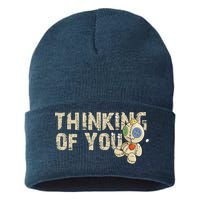 Thinking Of You Voodoo Doll Funny Meme Sustainable Knit Beanie