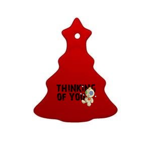 Thinking Of You Voodoo Doll Funny Meme Ceramic Tree Ornament