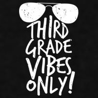 Third Grade Vibes Only Ladies PosiCharge Tri-Blend Wicking Tank