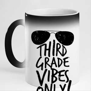 Third Grade Vibes Only 11oz Black Color Changing Mug