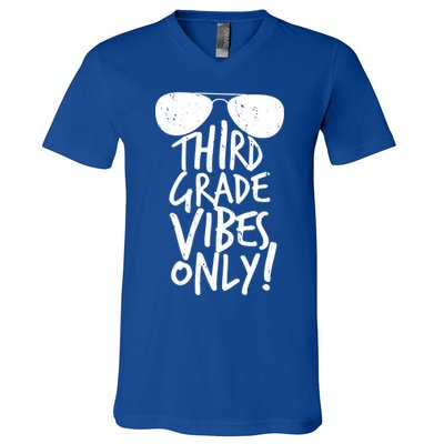 Third Grade Vibes Only V-Neck T-Shirt