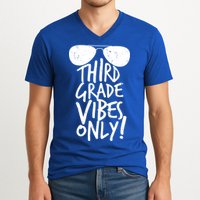 Third Grade Vibes Only V-Neck T-Shirt