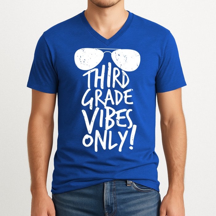 Third Grade Vibes Only V-Neck T-Shirt