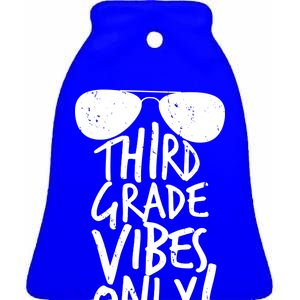 Third Grade Vibes Only Ceramic Bell Ornament