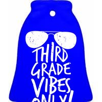 Third Grade Vibes Only Ceramic Bell Ornament