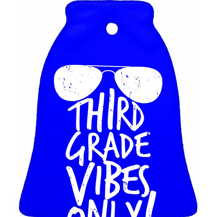 Third Grade Vibes Only Ceramic Bell Ornament