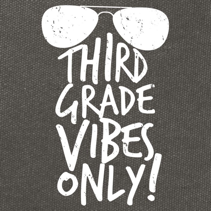Third Grade Vibes Only Cotton Canvas Backpack