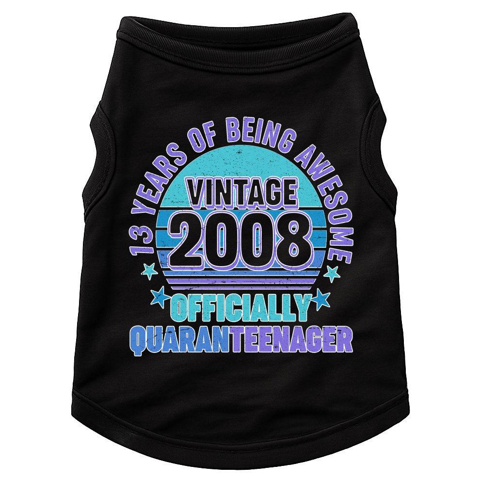 Thirteen 13 Years of Being Awesome Officially QuaranTeenager Doggie Tank