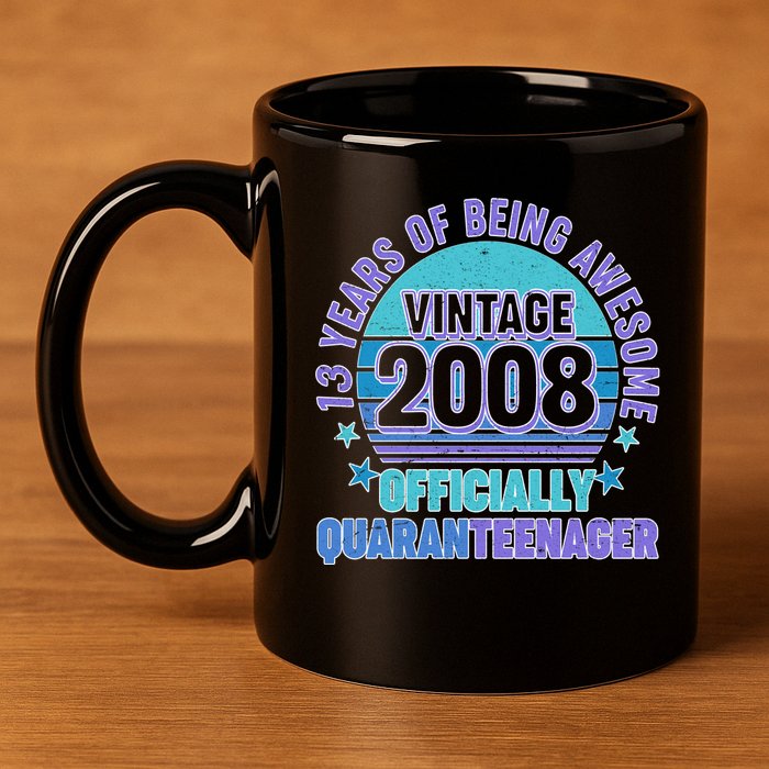 Thirteen 13 Years of Being Awesome Officially QuaranTeenager 11oz C Handle Ceramic Mug