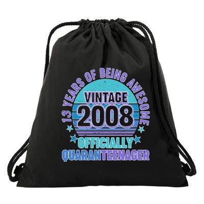 Thirteen 13 Years of Being Awesome Officially QuaranTeenager Drawstring Bag
