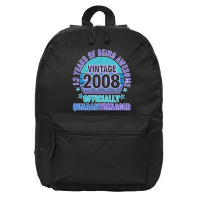 Thirteen 13 Years of Being Awesome Officially QuaranTeenager 16 in Basic Backpack