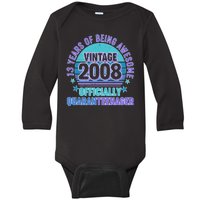 Thirteen 13 Years of Being Awesome Officially QuaranTeenager Baby Long Sleeve Bodysuit