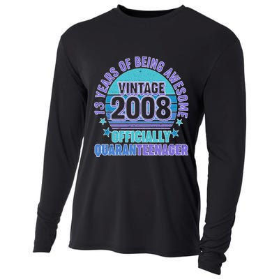 Thirteen 13 Years of Being Awesome Officially QuaranTeenager Cooling Performance Long Sleeve Crew