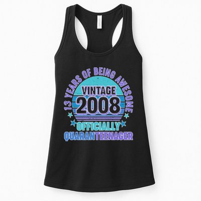Thirteen 13 Years of Being Awesome Officially QuaranTeenager Womens Tank Top