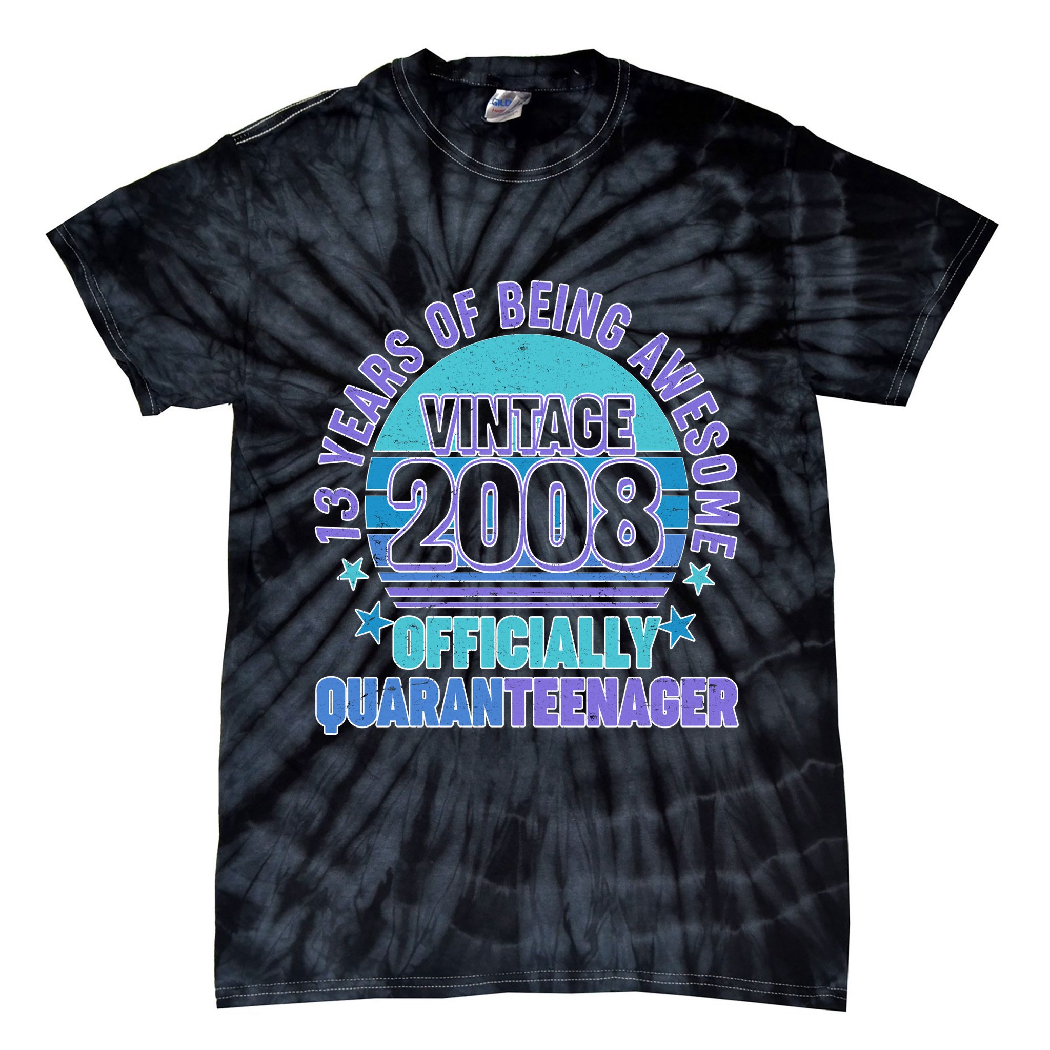 Thirteen 13 Years of Being Awesome Officially QuaranTeenager Tie-Dye T-Shirt