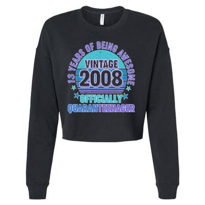 Thirteen 13 Years of Being Awesome Officially QuaranTeenager Cropped Pullover Crew