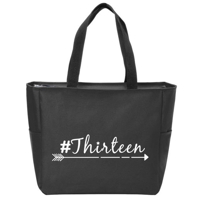 #Thirteen Arrow Zip Tote Bag