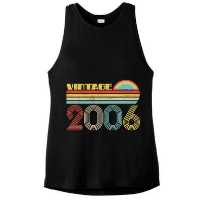 Thirteen Years Old Vintage 2006 13th Birthday Ladies PosiCharge Tri-Blend Wicking Tank