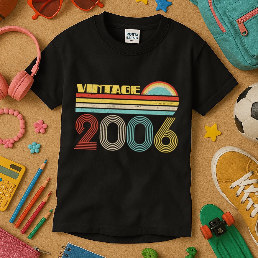 Thirteen Years Old Vintage 2006 13th Birthday Kids T-Shirt