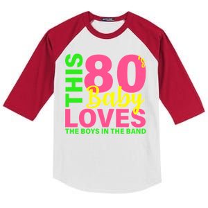 This 80's Baby Loves The Boys In The Band Kids Colorblock Raglan Jersey