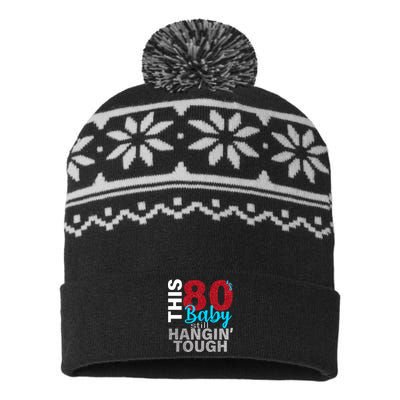 This 80's Baby Still Hangin' Tough USA-Made Snowflake Beanie