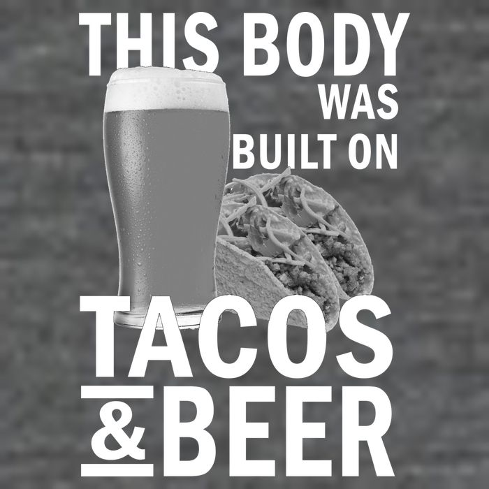 This Body Was Built On Tacos & Beer Women's V-Neck T-Shirt