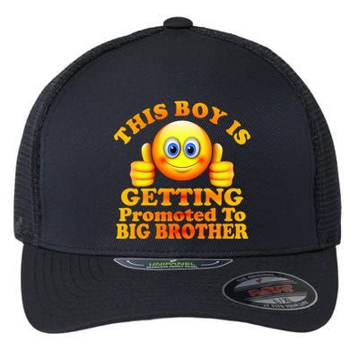 This Boy is Getting Promoted To Big Brother Smiley Emoji Flexfit Unipanel Trucker Cap