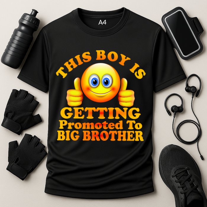 This Boy is Getting Promoted To Big Brother Smiley Emoji Cooling Performance Crew T-Shirt