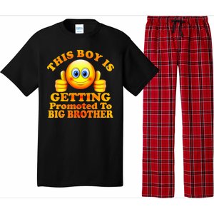 This Boy is Getting Promoted To Big Brother Smiley Emoji Pajama Set