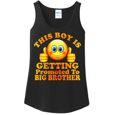 This Boy is Getting Promoted To Big Brother Smiley Emoji Ladies Essential Tank