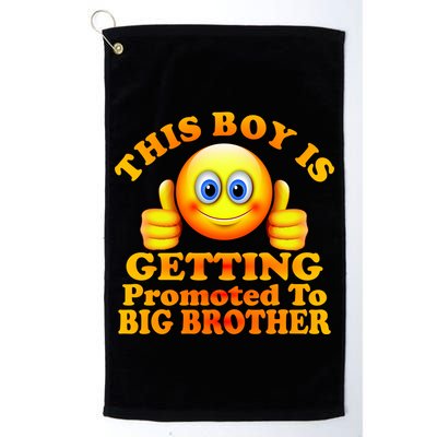 This Boy is Getting Promoted To Big Brother Smiley Emoji Golf Towel