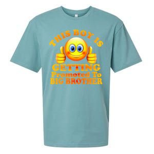 This Boy is Getting Promoted To Big Brother Smiley Emoji Sueded Cloud Jersey T-Shirt