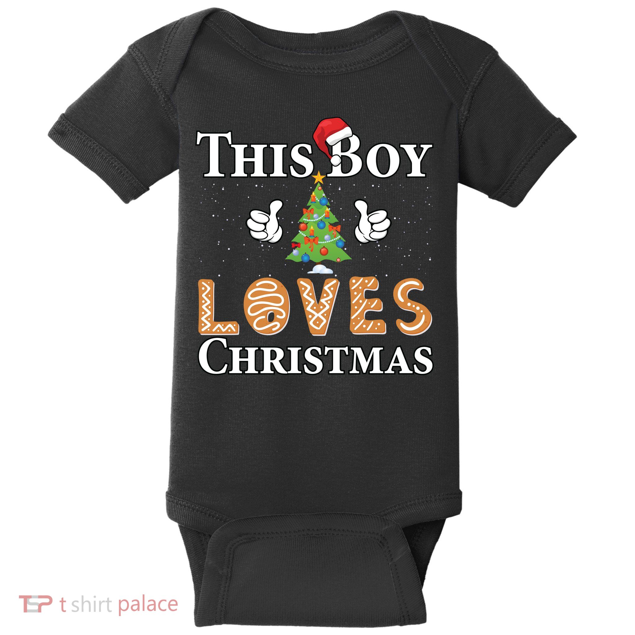 This Boy Loves Christmas Baby Bodysuit