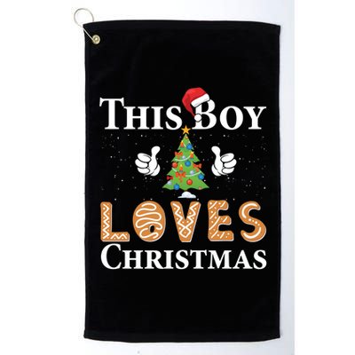 This Boy Loves Christmas Platinum Collection Golf Towel