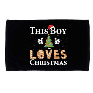 This Boy Loves Christmas Microfiber Hand Towel