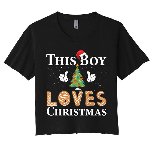 This Boy Loves Christmas Crop Top