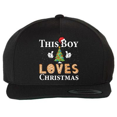This Boy Loves Christmas Wool Snapback Cap