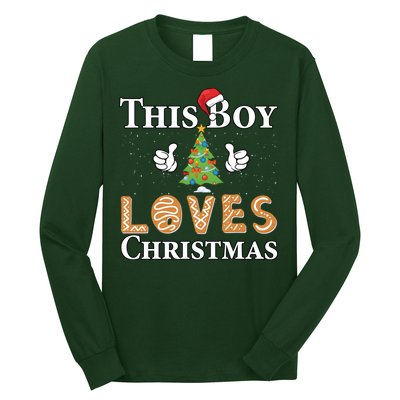 This Boy Loves Christmas Long Sleeve Shirt