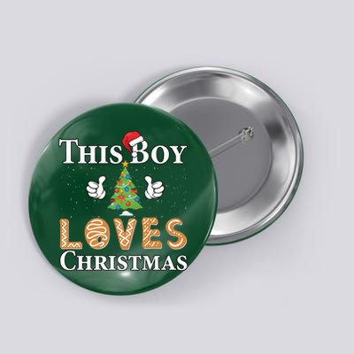 This Boy Loves Christmas Button