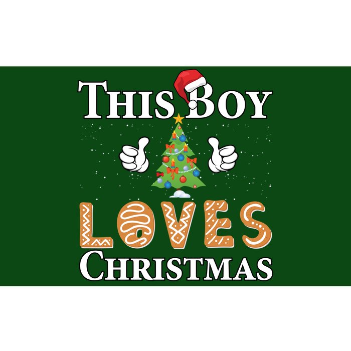 This Boy Loves Christmas Bumper Sticker