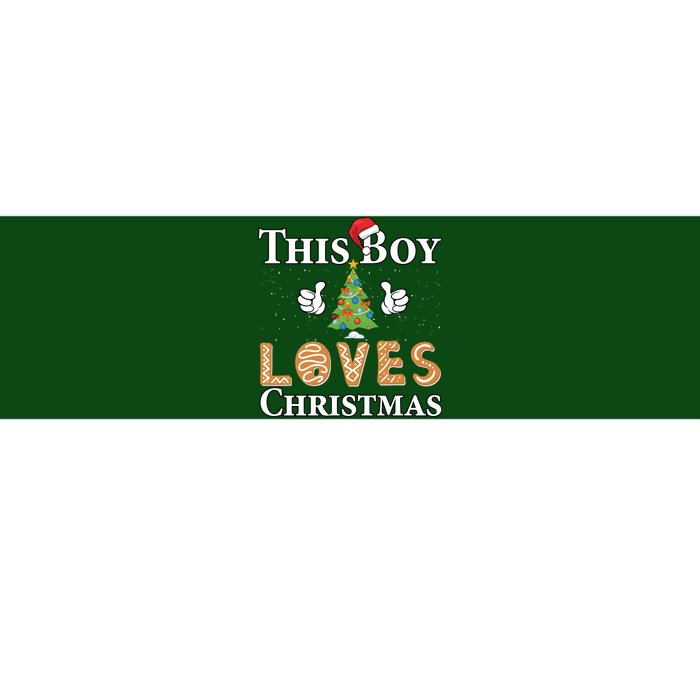 This Boy Loves Christmas Bumper Sticker