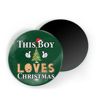 This Boy Loves Christmas Magnet