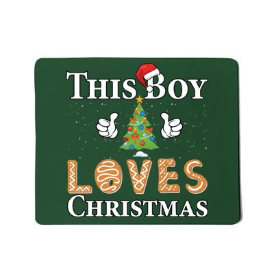 This Boy Loves Christmas Mousepad