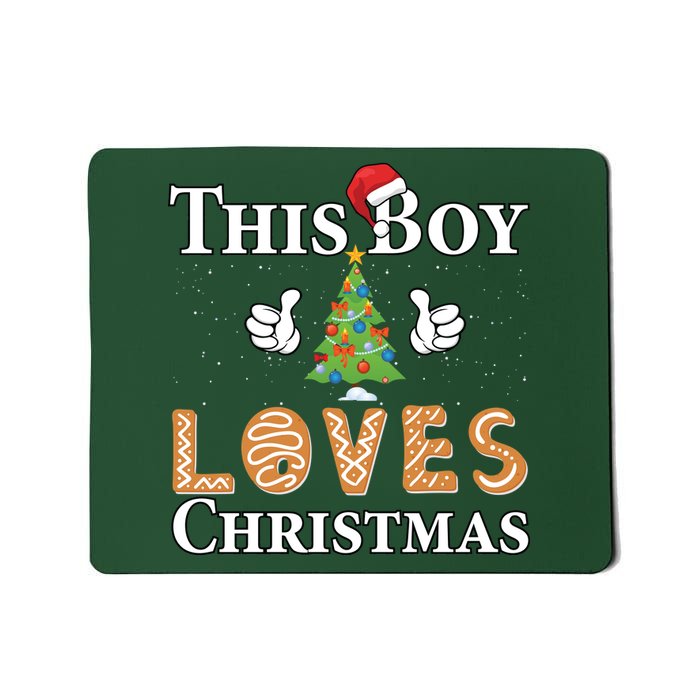 This Boy Loves Christmas Mousepad