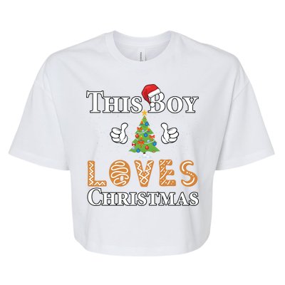 This Boy Loves Christmas Bella+Canvas Jersey Crop Tee