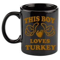 This Boy Loves Turkey 11oz C Handle Ceramic Mug