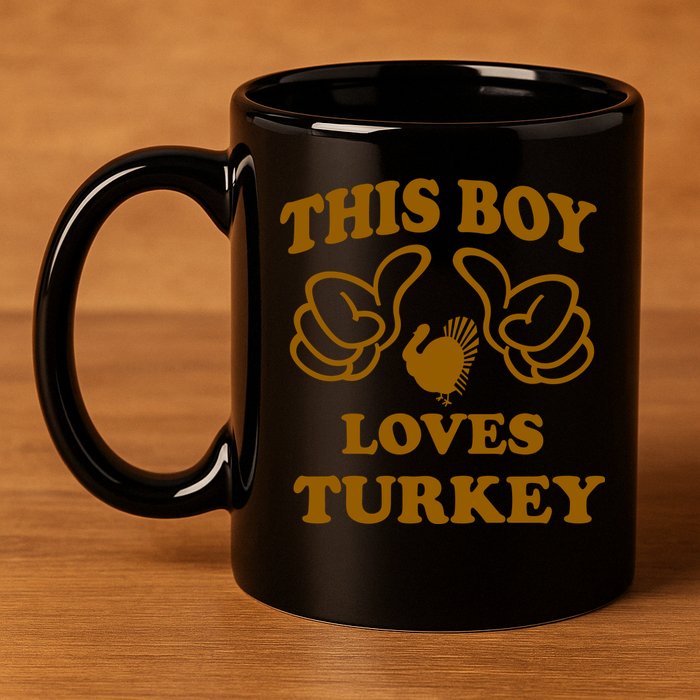 This Boy Loves Turkey 11oz C Handle Ceramic Mug