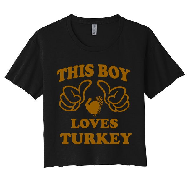 This Boy Loves Turkey Crop Top